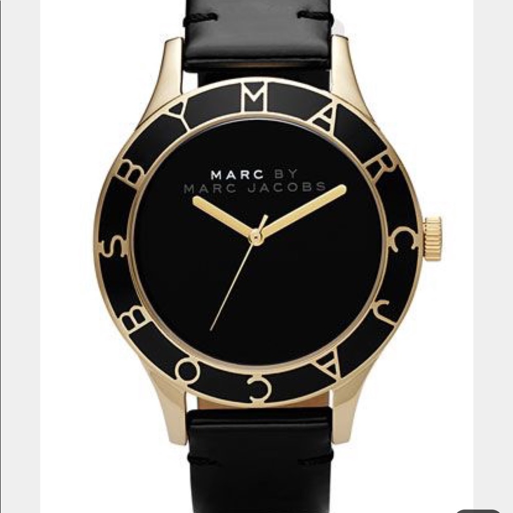 Marc by Marc Jacobs Black and Gold Watch